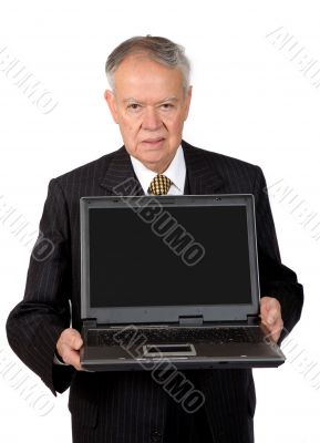 business man with laptop