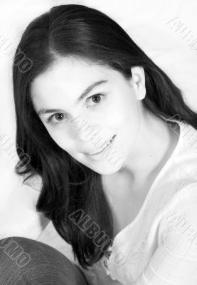 beautiful black and white portrait