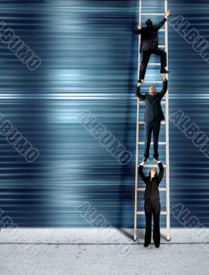 corporate ladder - blue version
