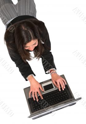 business woman working on laptop