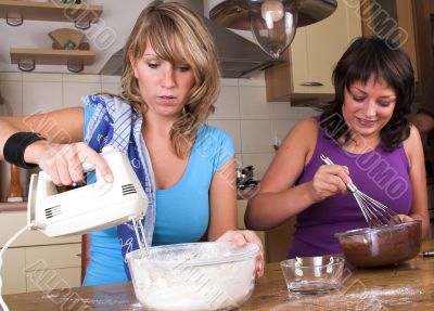 Baking cakes together