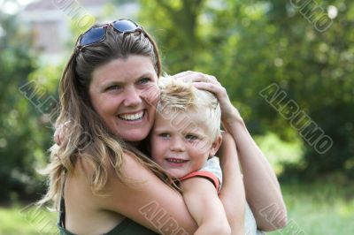 Mother and son happiness