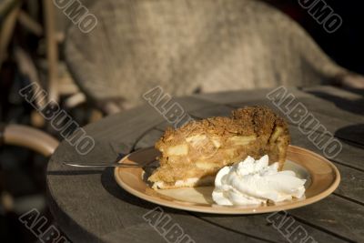 apple-pie with whipped cream