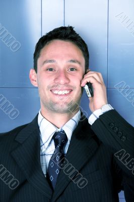 business man on the phone