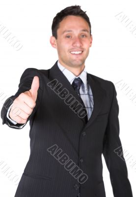 business man thumbs up