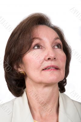 business woman full of thoughts