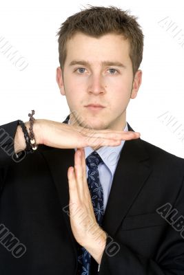 business man time out