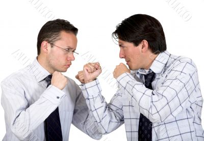 angry business men fighting