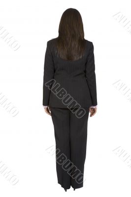 business woman standing backwards