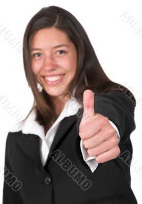 business woman - thumbs up