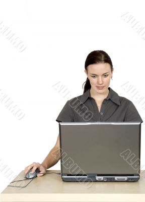 business woman on laptop