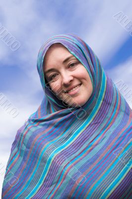 girl covering her body