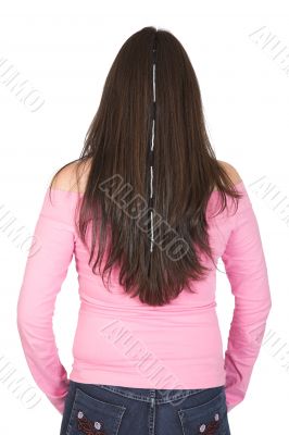 casual girl from behind