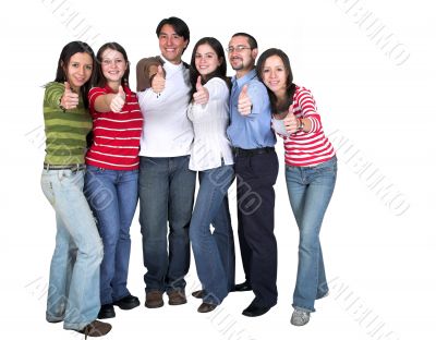 casual group - thumbs up