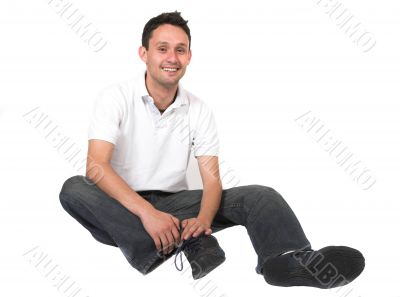 casual guy on the floor