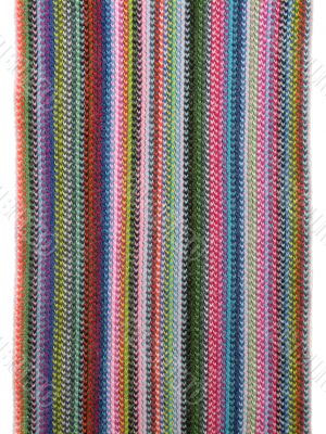 Colorful knitted scarf