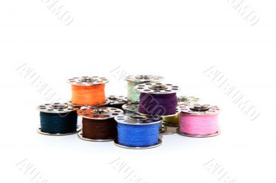 Colorful spools of thread