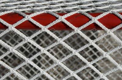 Hockey goal net, detail