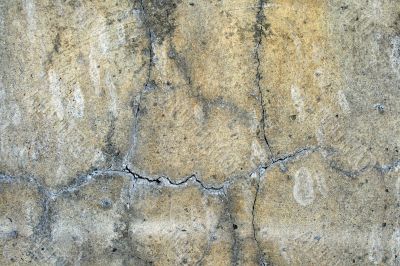 Grunge background: cracked concrete wall