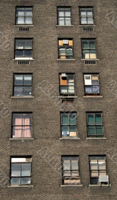 Three rows of windows