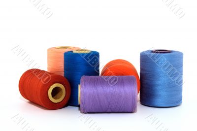 Colorful thread bobbins