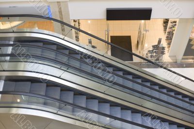 Escalators in trade centre