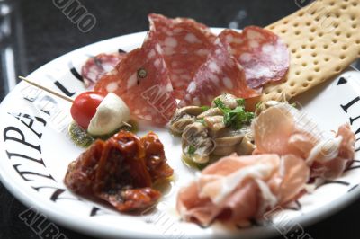 Small plate of antipasto Small plate of antipasto