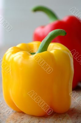 Yellow and red paprica