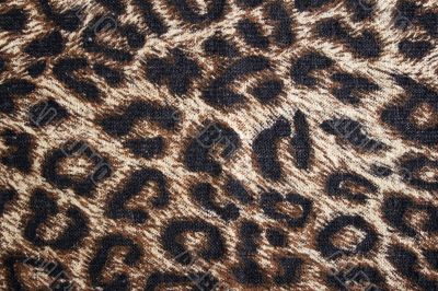Leopard spotted fabric background