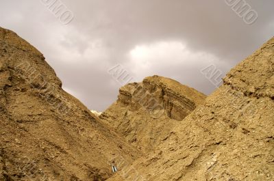 arava desert - dead landscape, stone and sand