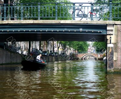 Amsterdam channel and river Amsterdam channel and river