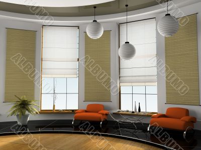 Home interior 3D rendering