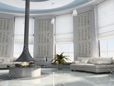 Home interior 3D rendering