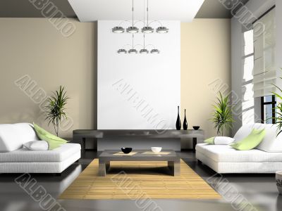 Home interior 3D rendering