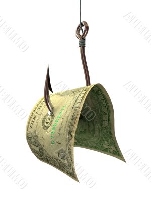 Money on a Hook - Concepts and Symbols 3D