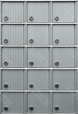 Rows of mailboxes