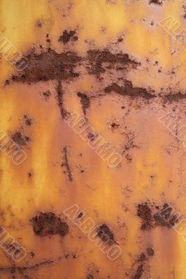 Rusty and scratched iron