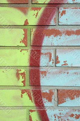 Graffiti and brick background Graffiti and brick background