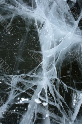 Spooky ice and black water