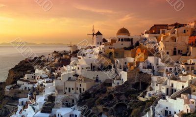 The village of Oia, Santorini, Greece