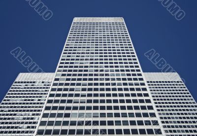 Symmetrical white office building Symmetrical white office building