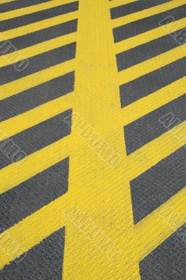 No parking yellow road marking