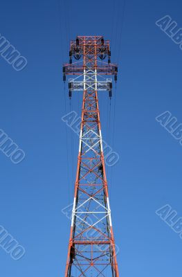 Top of the red power tower Top of the red power tower
