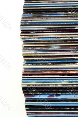 Stacked old magazines Stacked old magazines