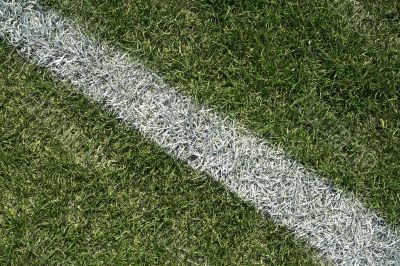 White boundary line of a playing field White boundary line of a playing field