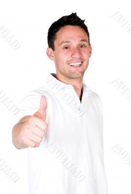 casual guy thumbs up