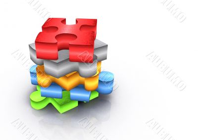 pile of solutions - 3d render pile of solutions - 3d render