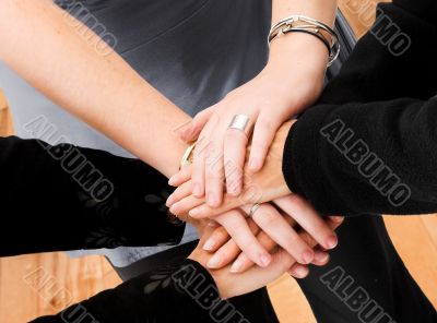 business teamwork hands