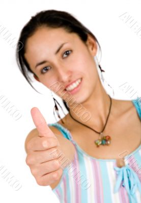 girl - thumbs up