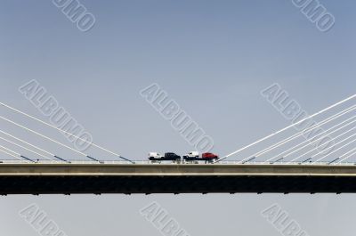 Cars over the bridge